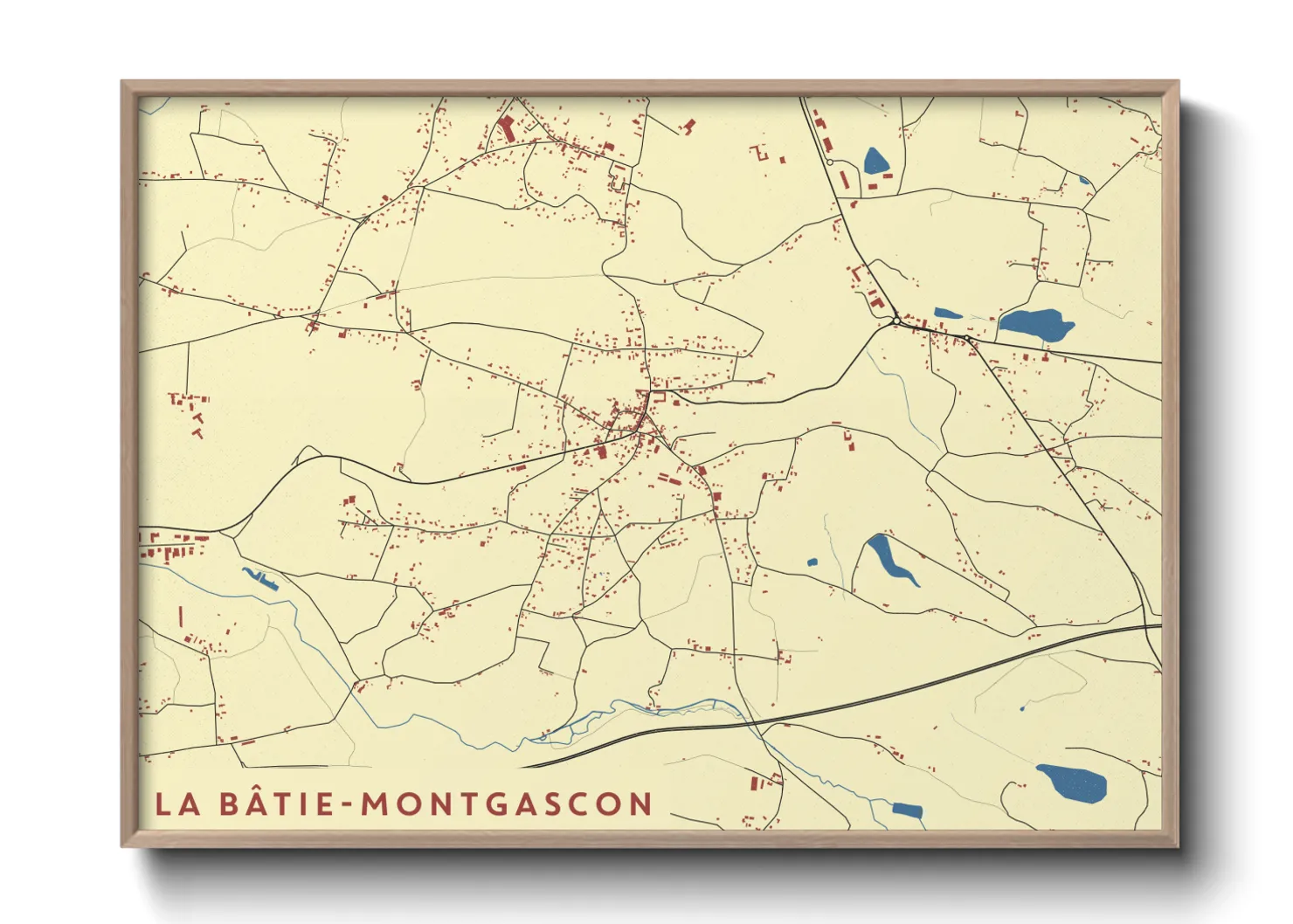 Une affiche de carte sur La Bâtie-Montgascon