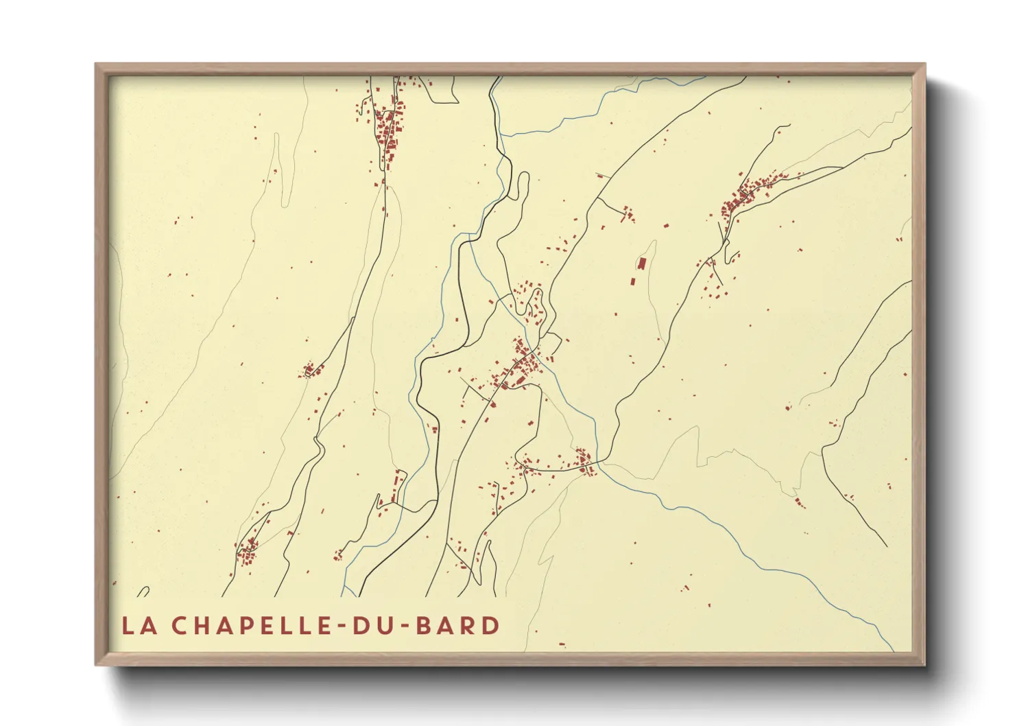 Une affiche de carte sur La Chapelle-du-Bard