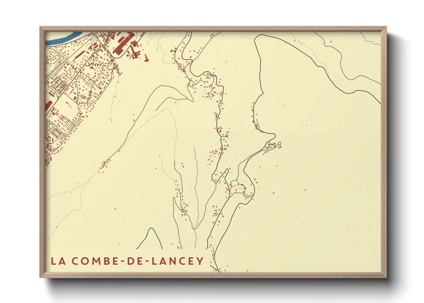 Une affiche de carte sur La Combe-de-Lancey
