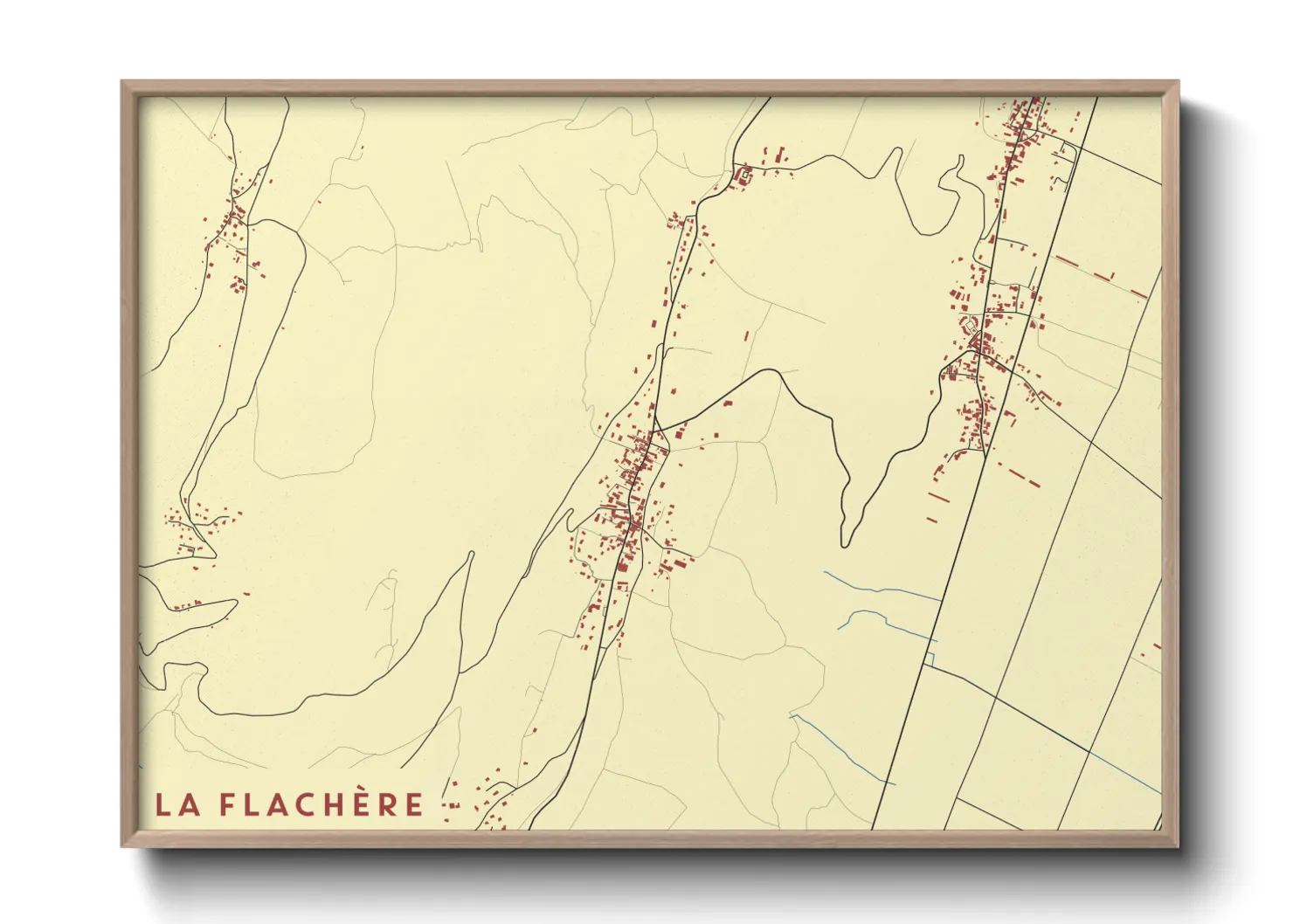 Une affiche de carte sur La Flachère