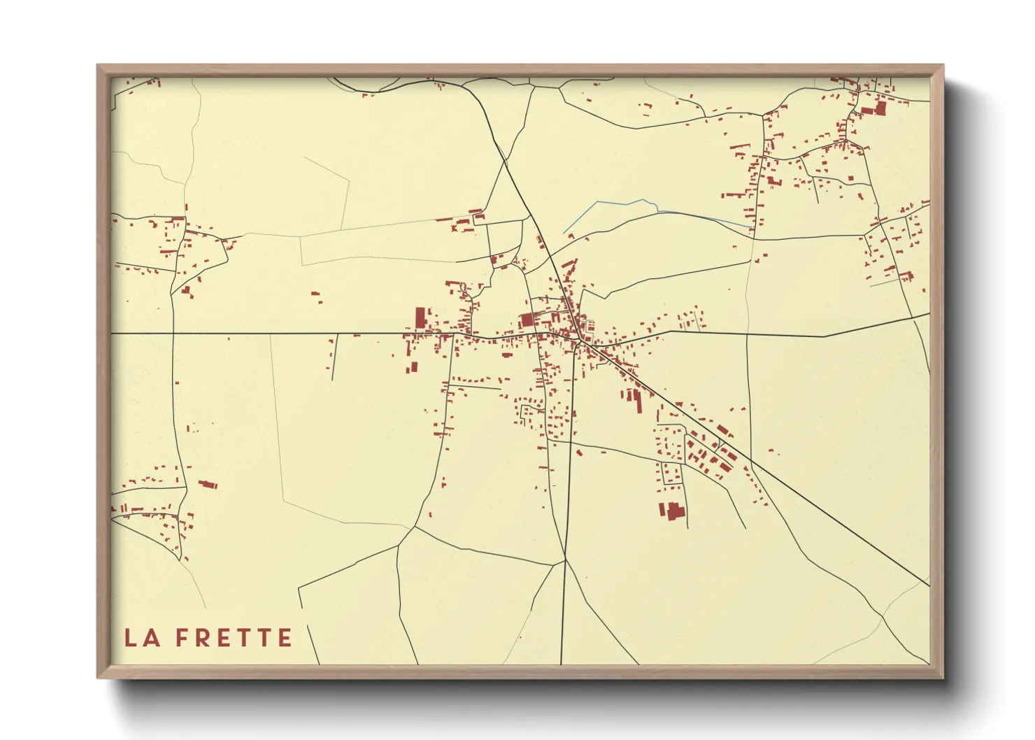 Une affiche de carte sur La Frette