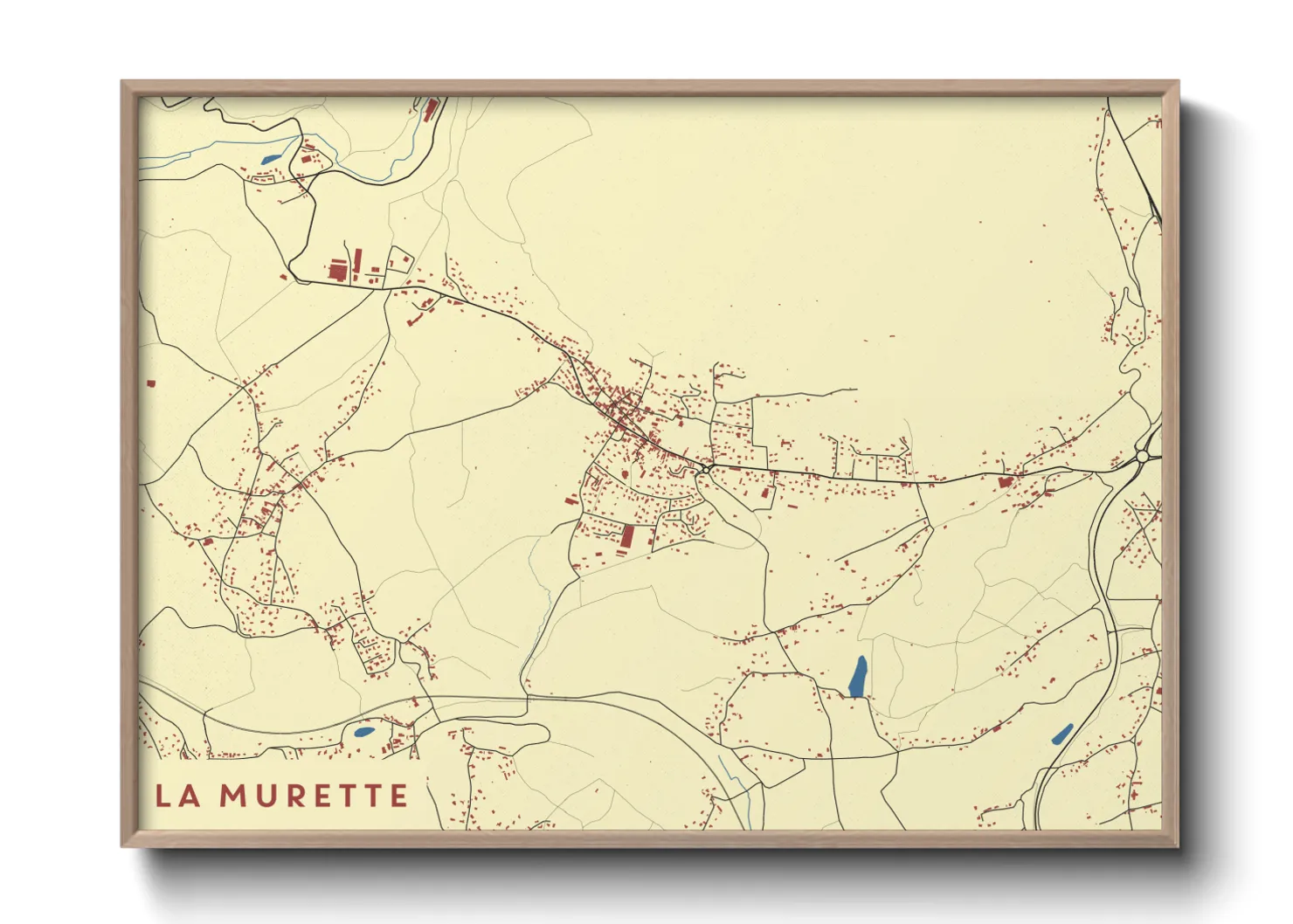 Une affiche de carte sur La Murette