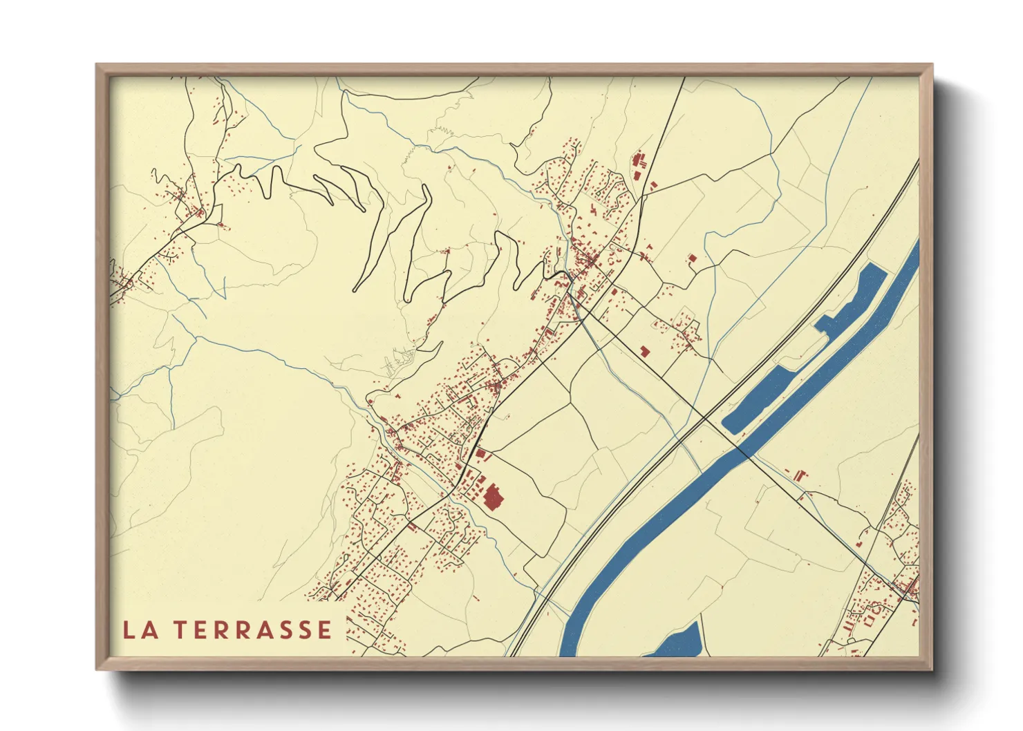 Une affiche de carte sur La Terrasse