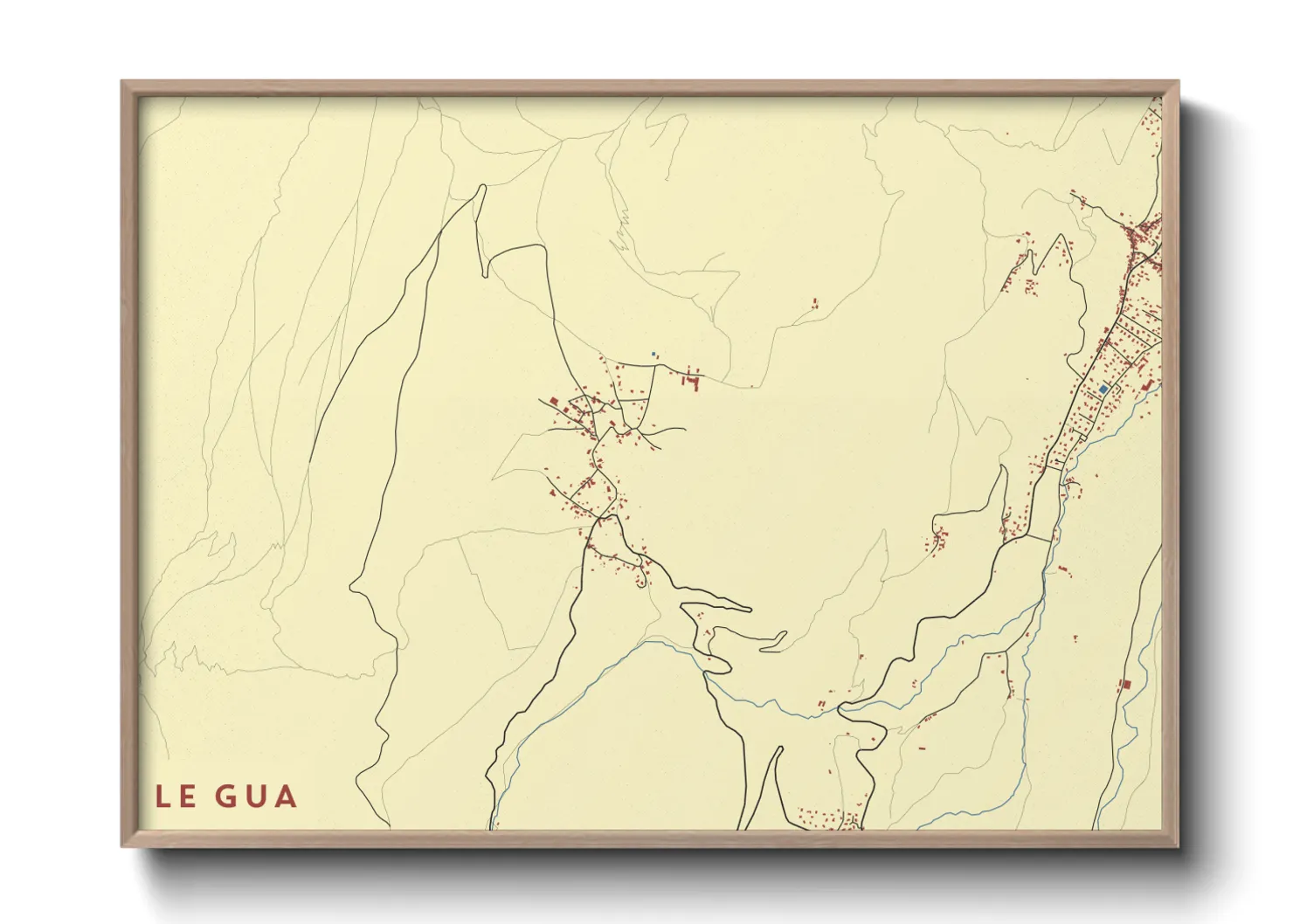 Une affiche de carte sur Le Gua