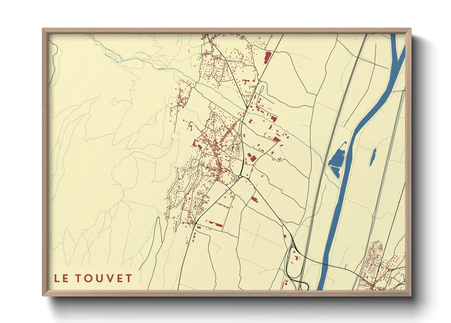 Une affiche de carte sur Le Touvet