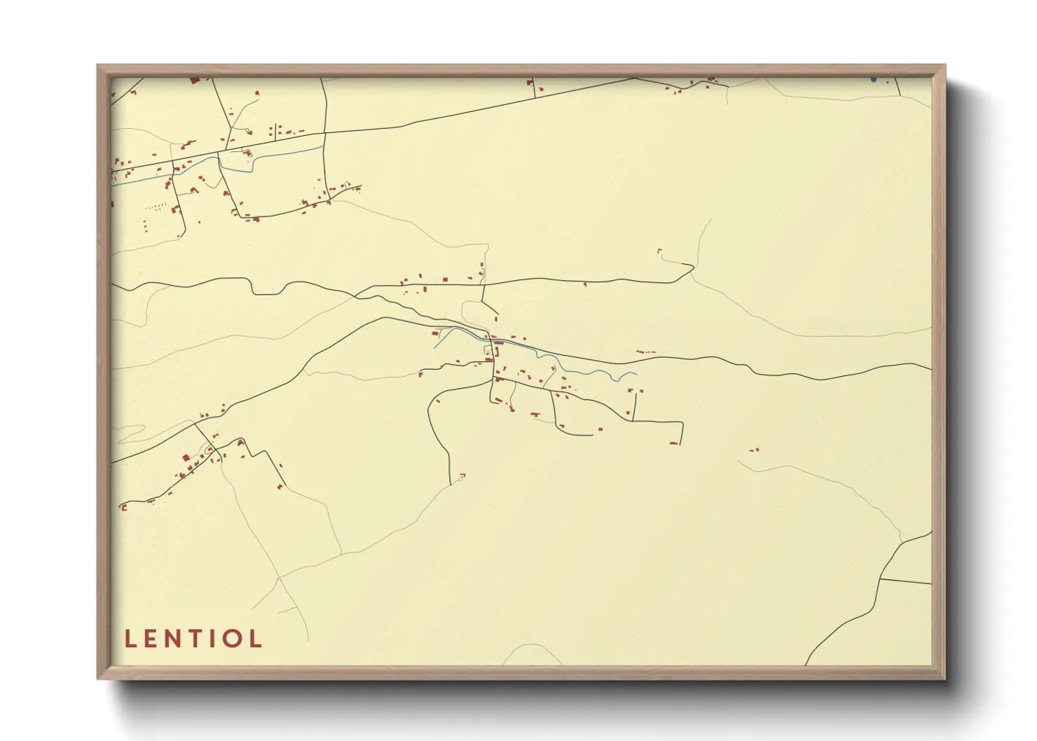 Une affiche de carte sur Lentiol