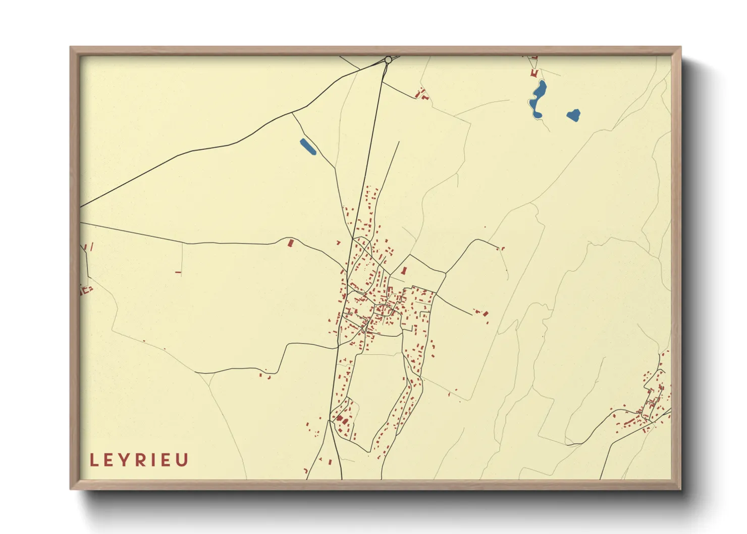 Une affiche de carte sur Leyrieu