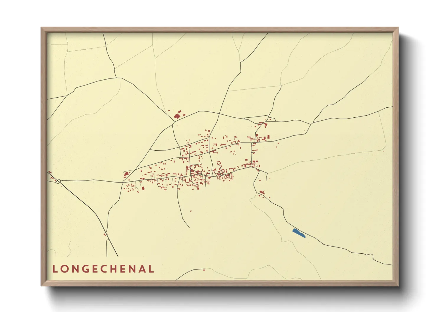 Une affiche de carte sur Longechenal