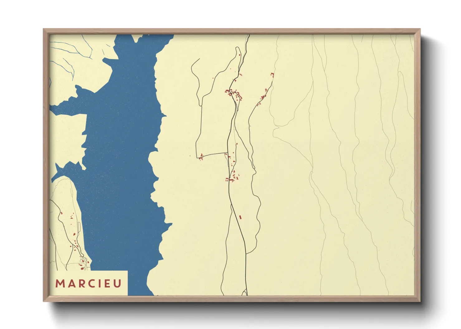 Une affiche de carte sur Marcieu