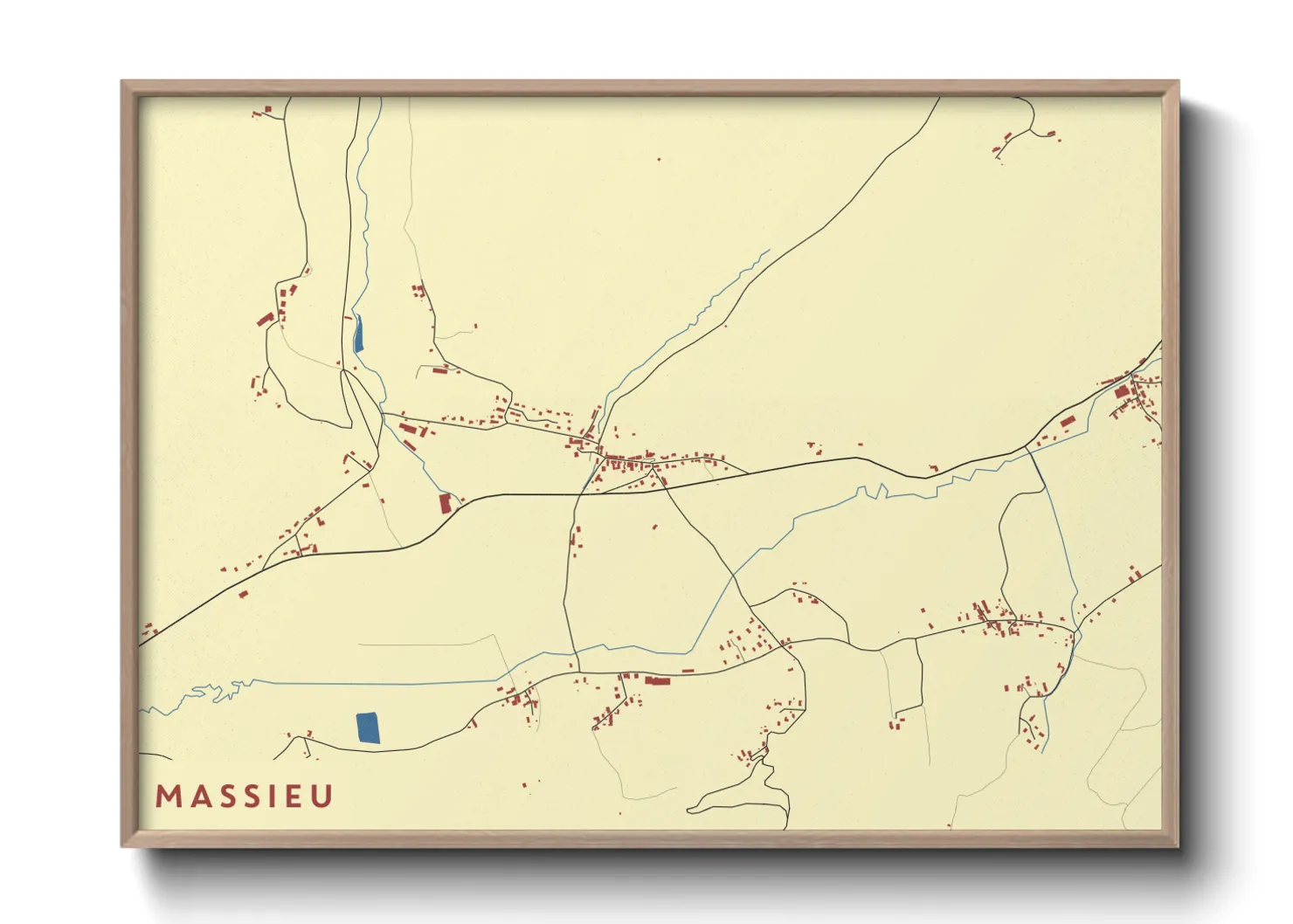 Une affiche de carte sur Massieu