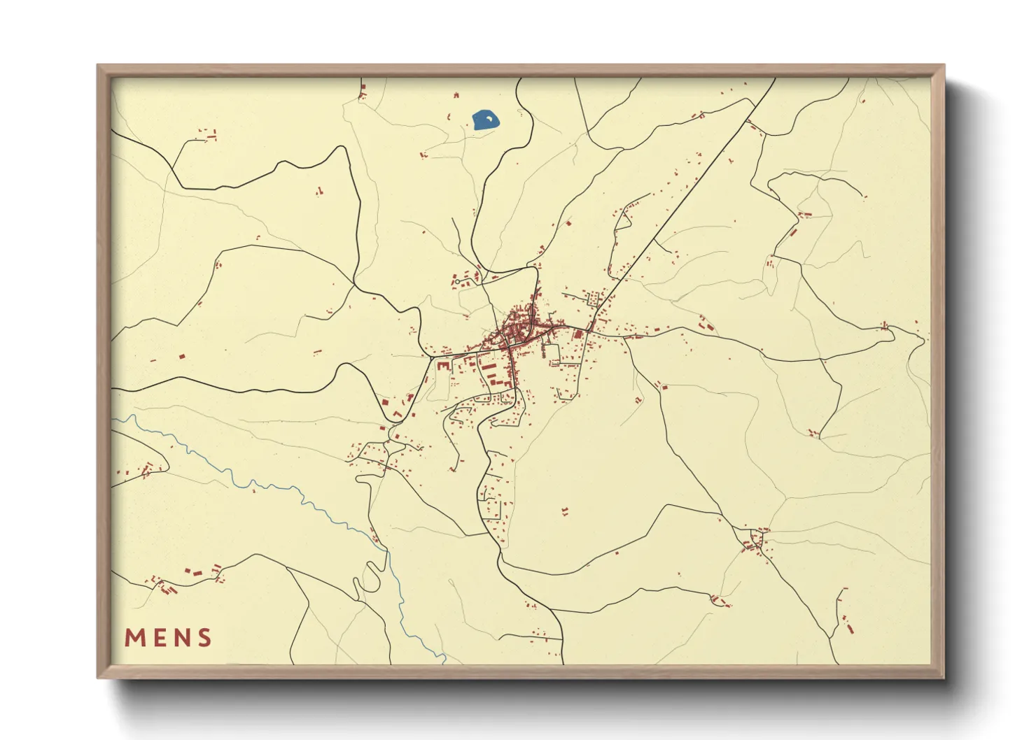 Une affiche de carte sur Mens