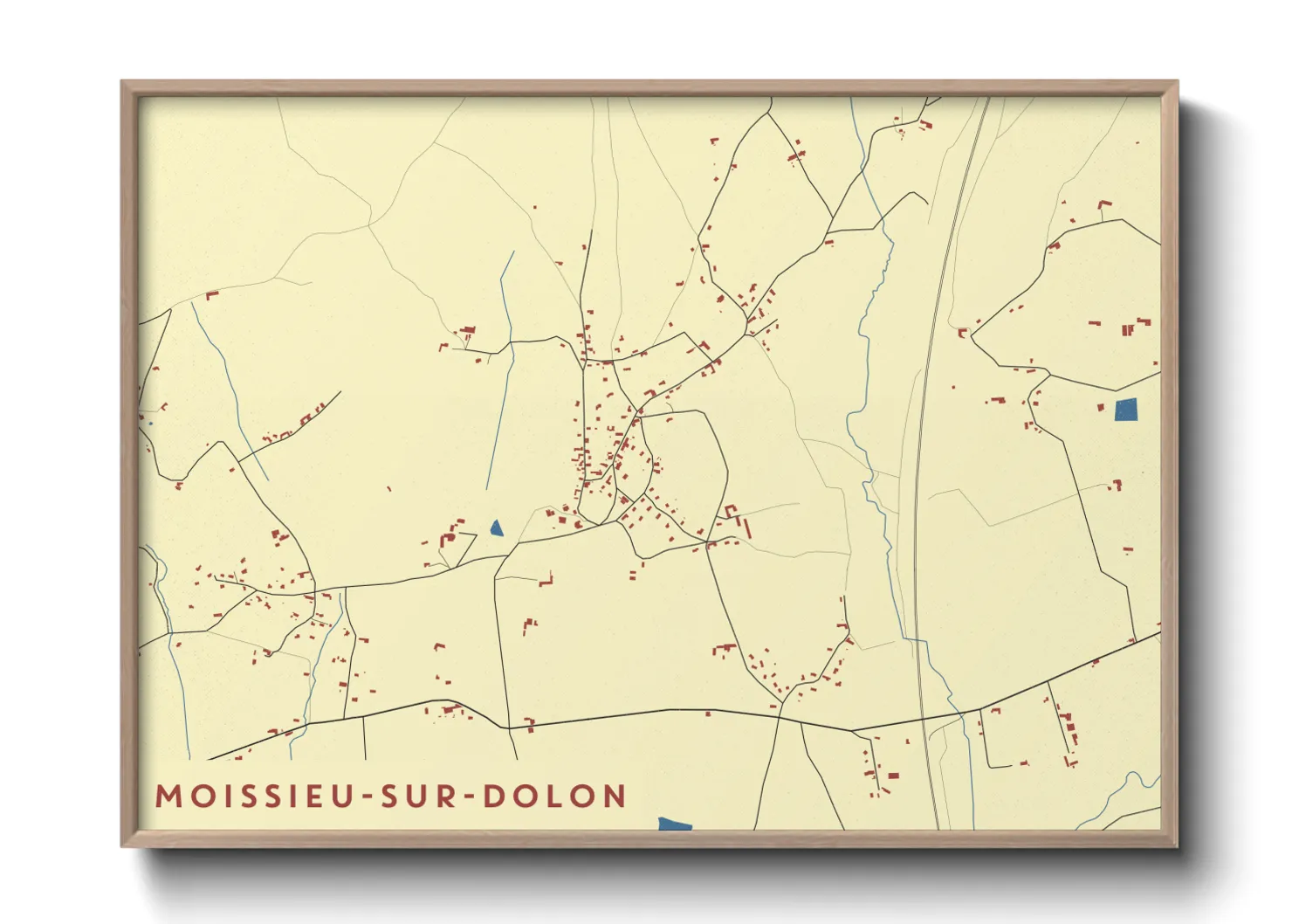 Une affiche de carte sur Moissieu-sur-Dolon