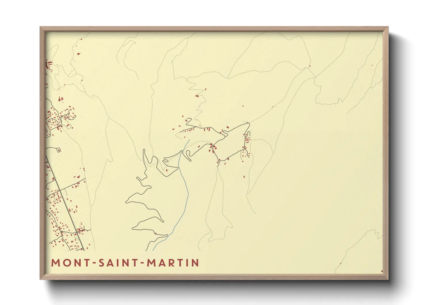 Une affiche de carte sur Mont-Saint-Martin
