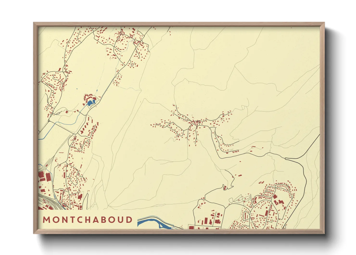 Une affiche de carte sur Montchaboud