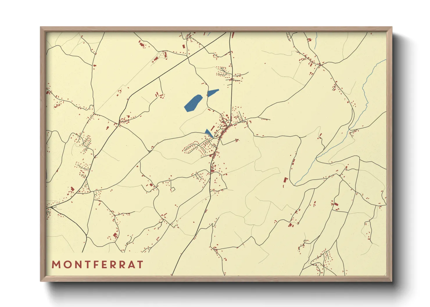 Une affiche de carte sur Montferrat