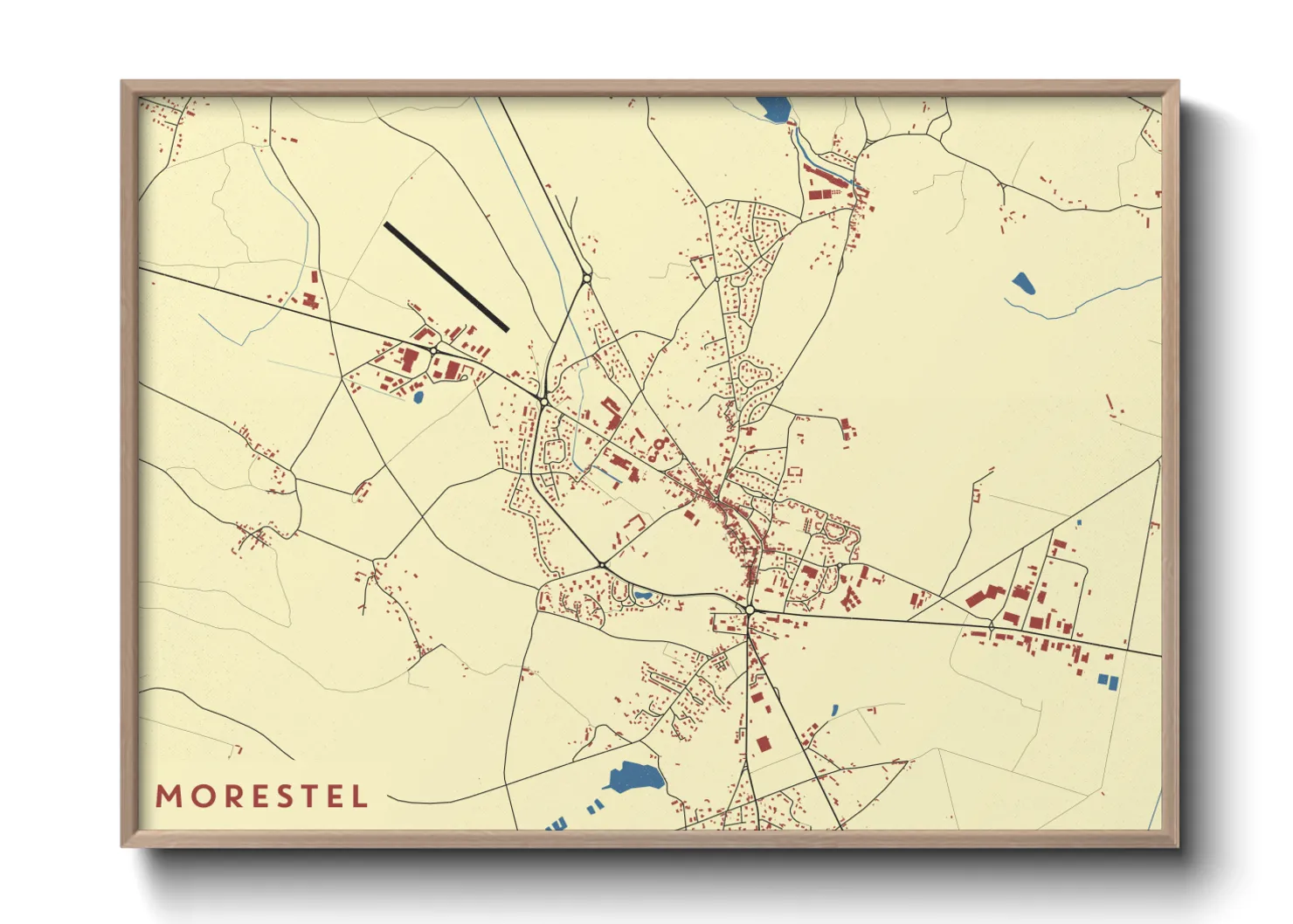 Une affiche de carte sur Morestel