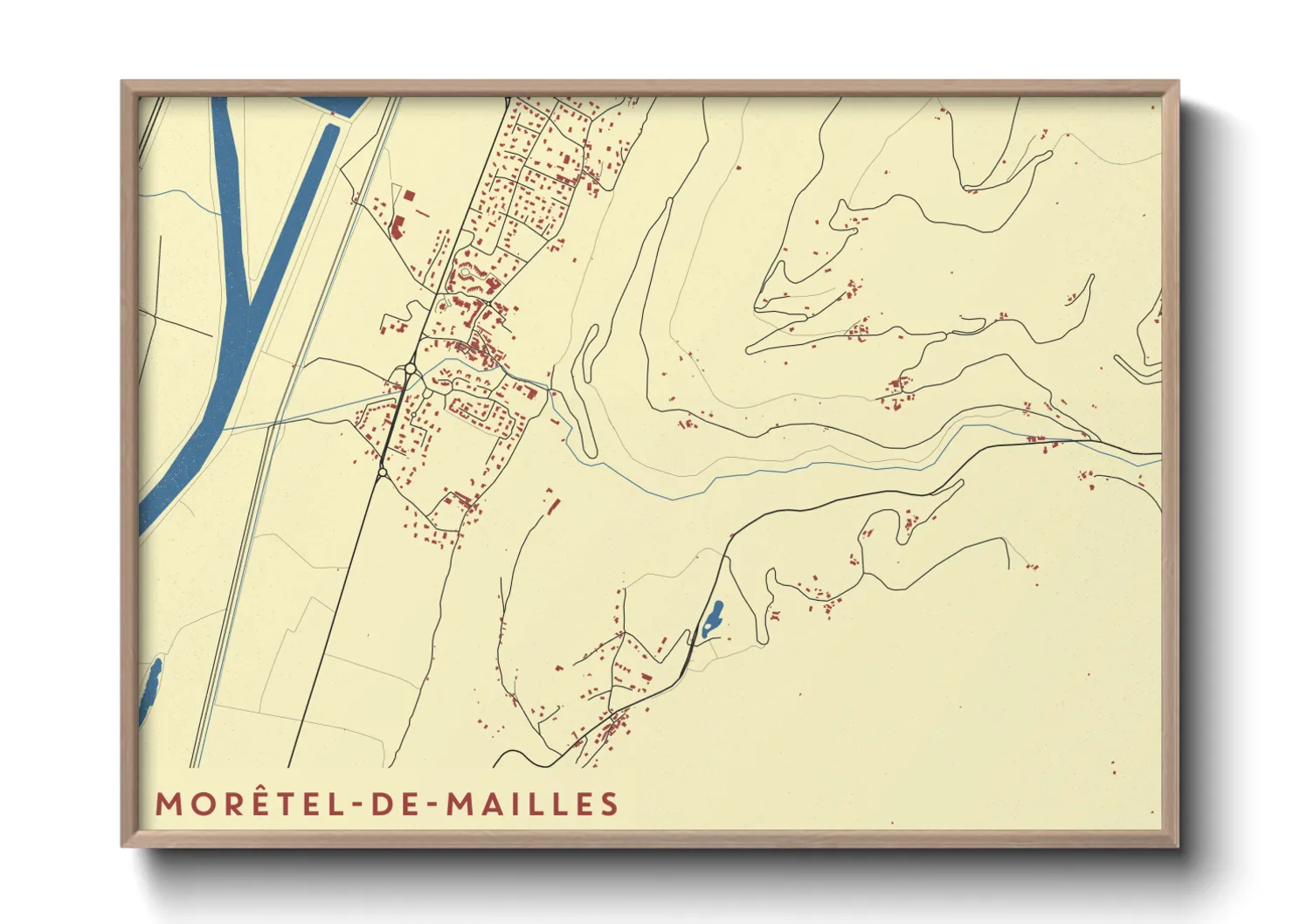Une affiche de carte sur Morêtel-de-Mailles