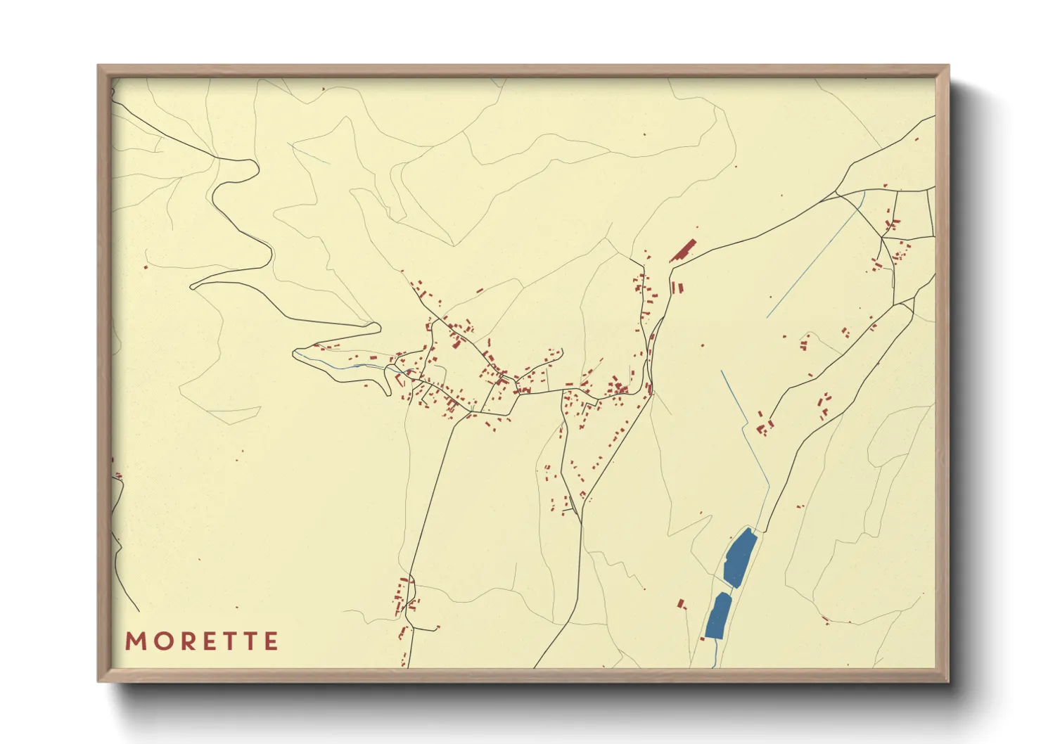 Une affiche de carte sur Morette