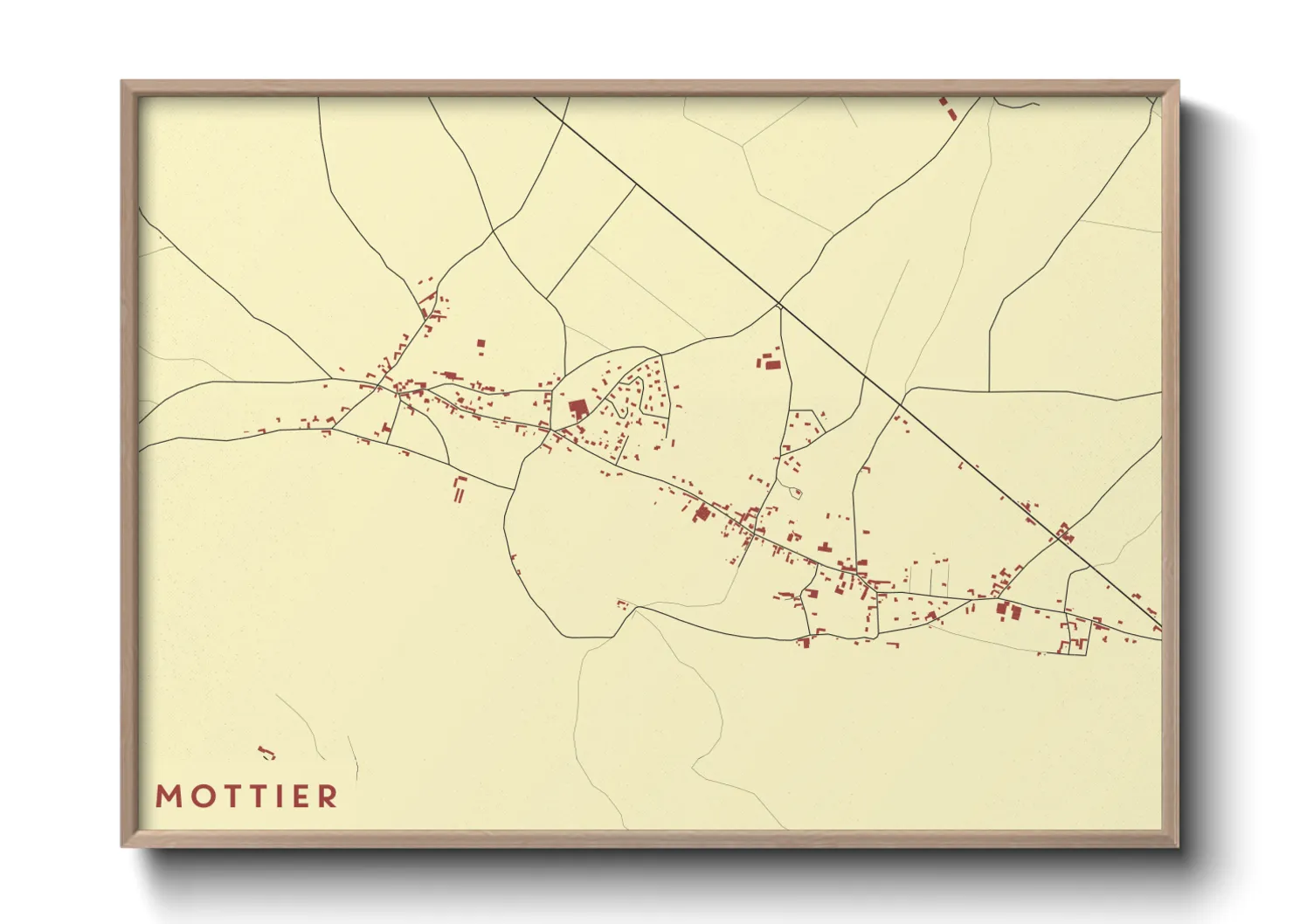 Une affiche de carte sur Mottier