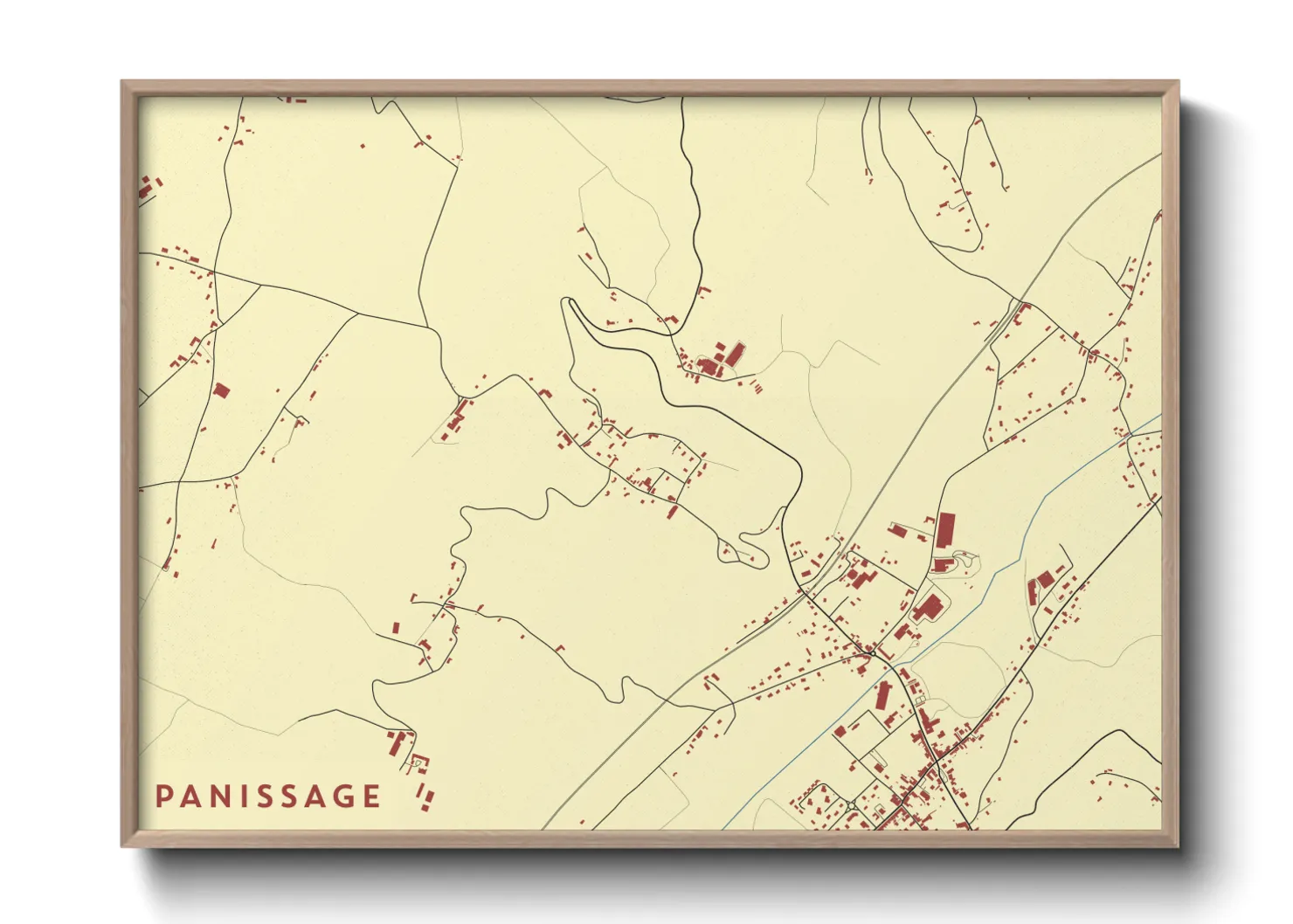 Une affiche de carte sur Panissage