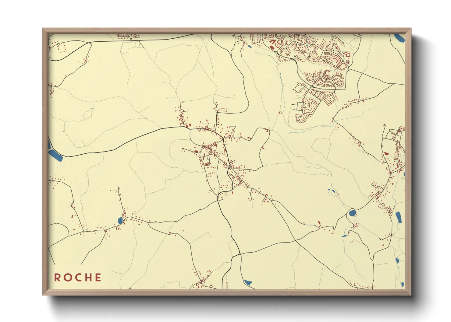 Une affiche de carte sur Roche