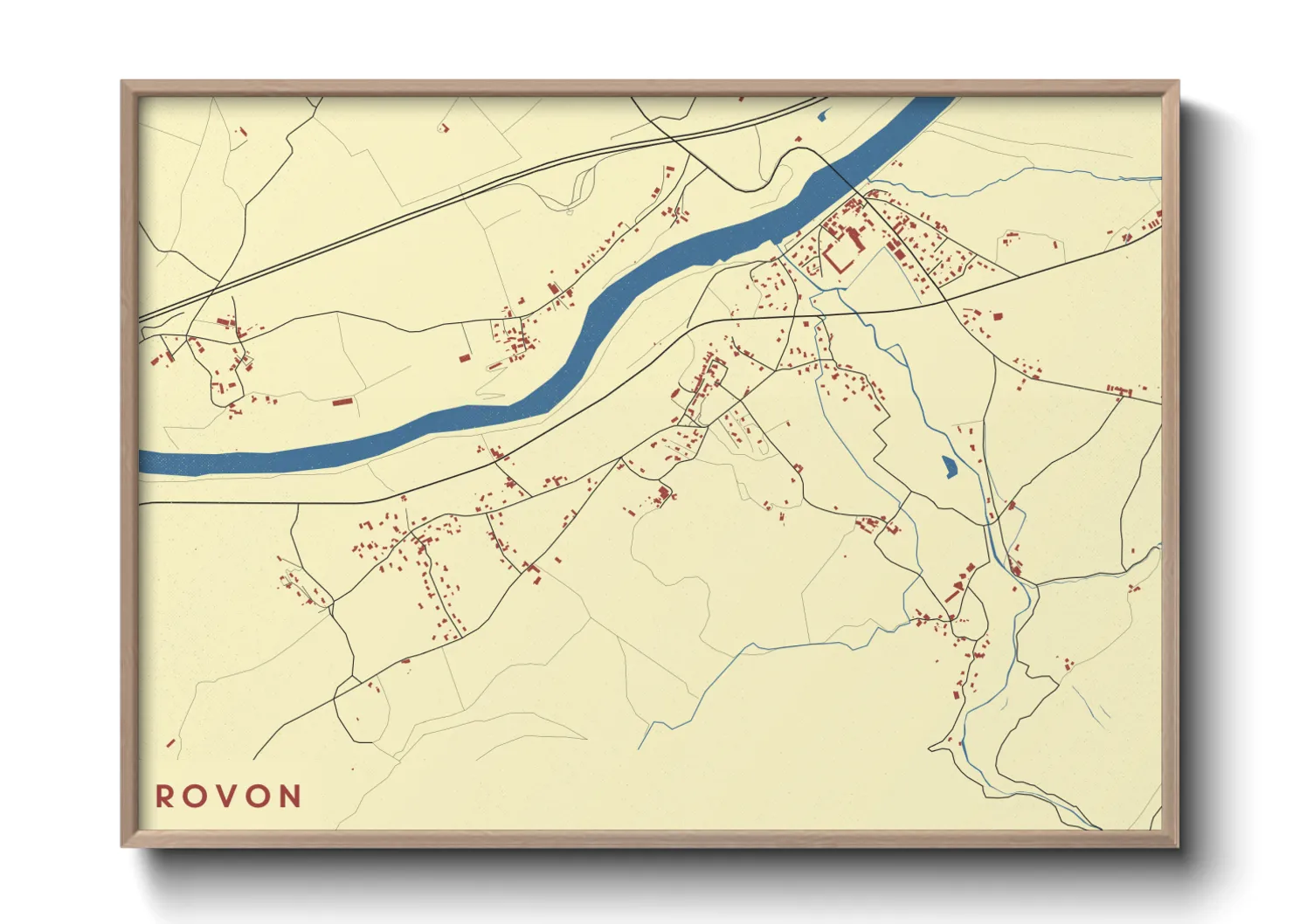 Une affiche de carte sur Rovon
