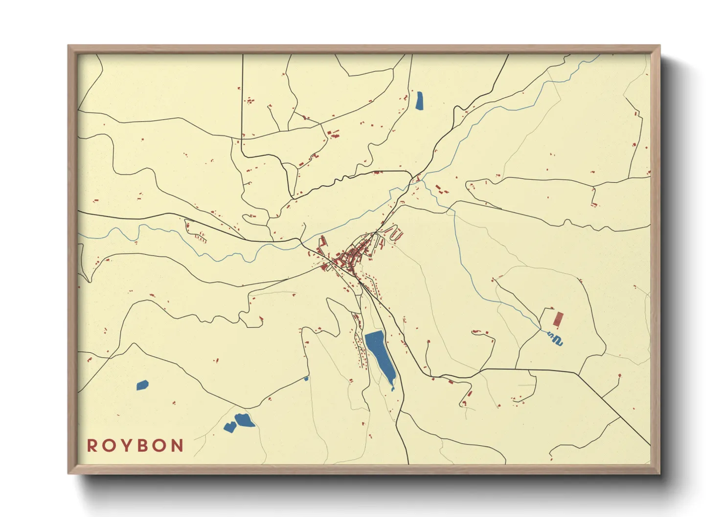 Une affiche de carte sur Roybon