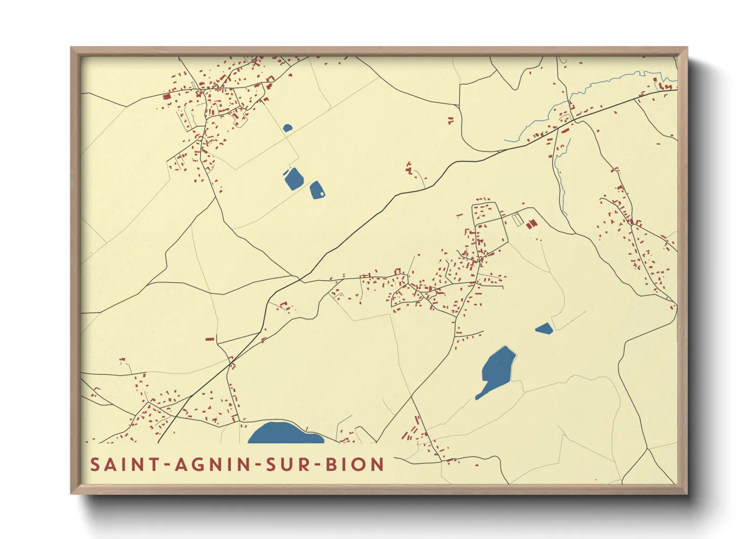 Une affiche de carte sur Saint-Agnin-sur-Bion