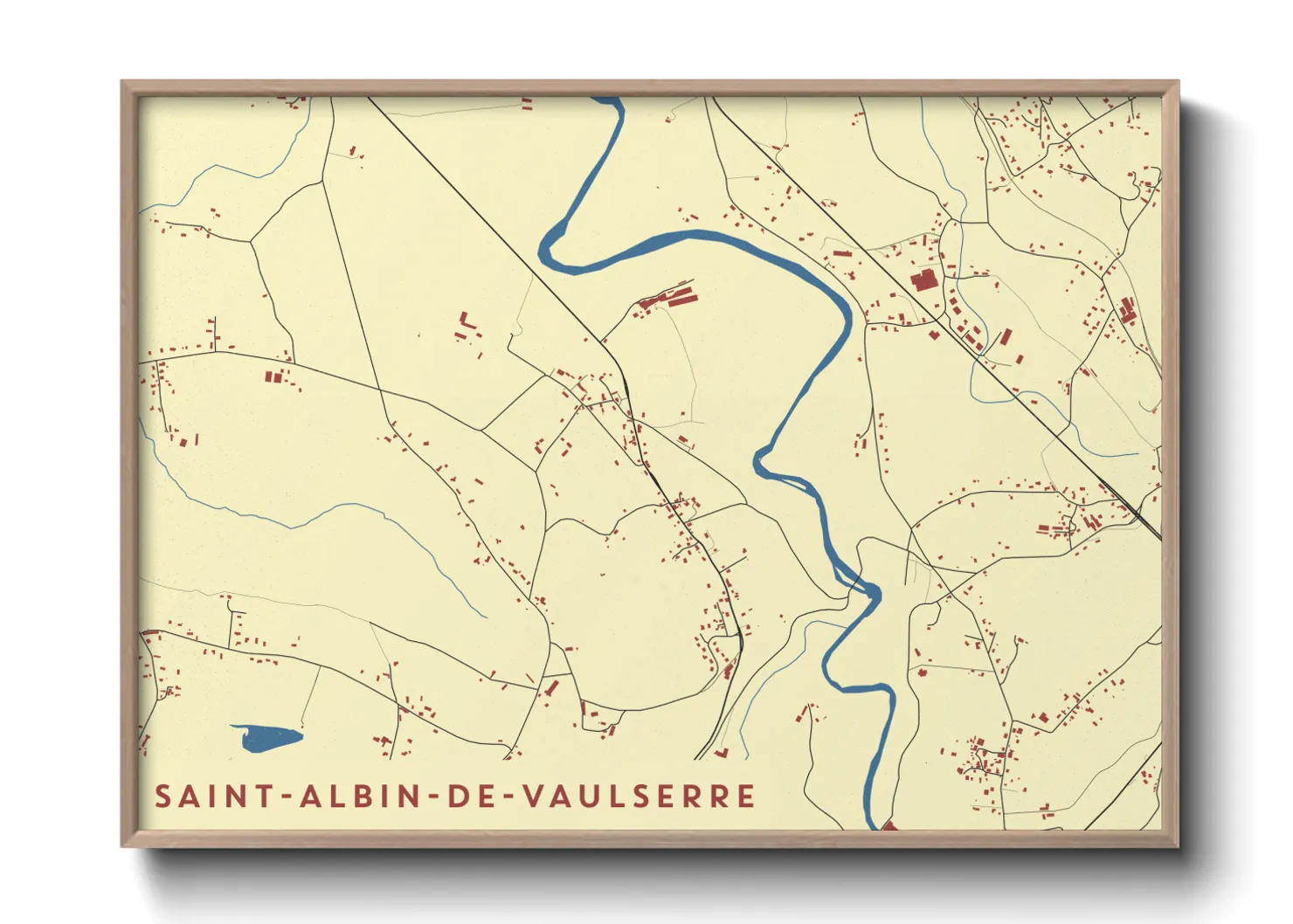 Une affiche de carte sur Saint-Albin-de-Vaulserre