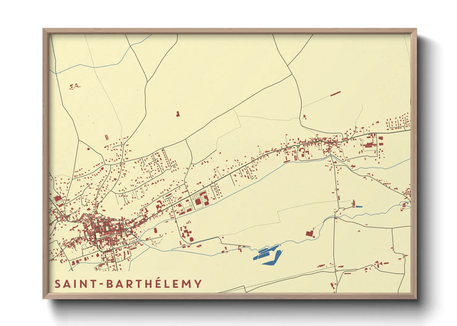 Une affiche de carte sur Saint-Barthélemy