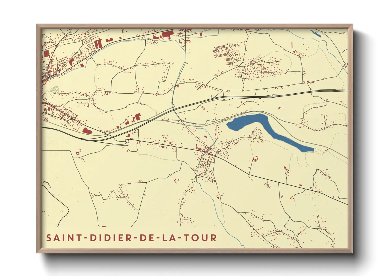 Une affiche de carte sur Saint-Didier-de-la-Tour