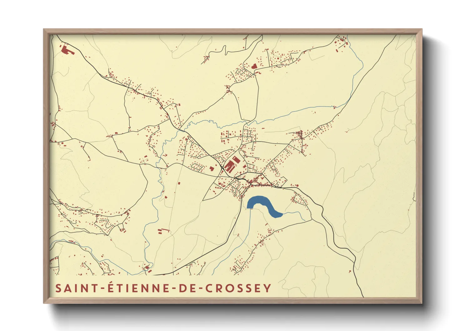 Une affiche de carte sur Saint-Étienne-de-Crossey
