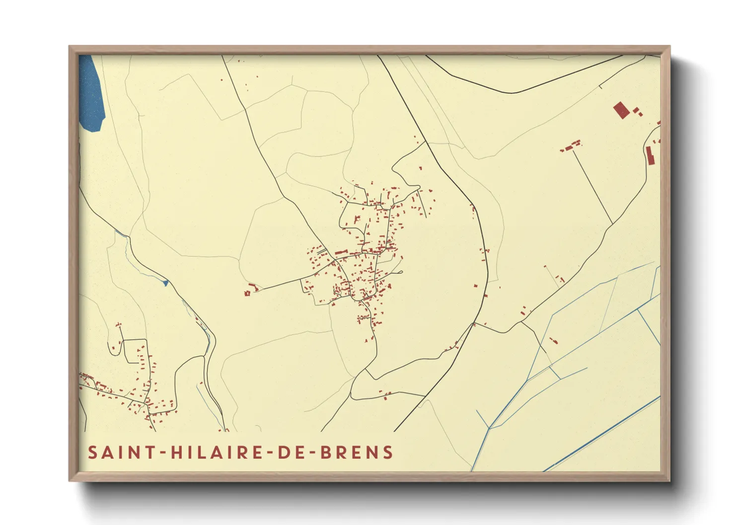 Une affiche de carte sur Saint-Hilaire-de-Brens