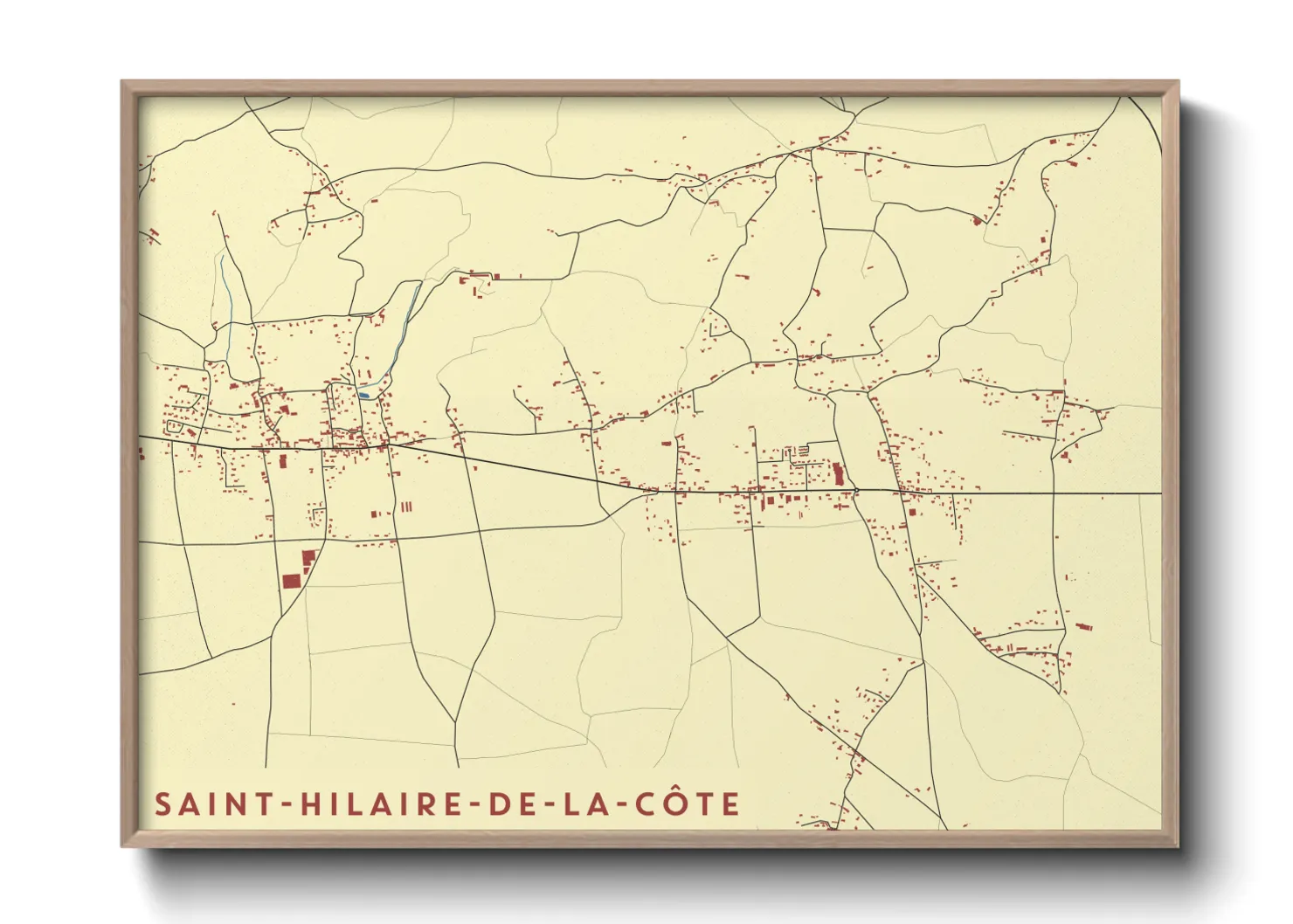 Une affiche de carte sur Saint-Hilaire-de-la-Côte