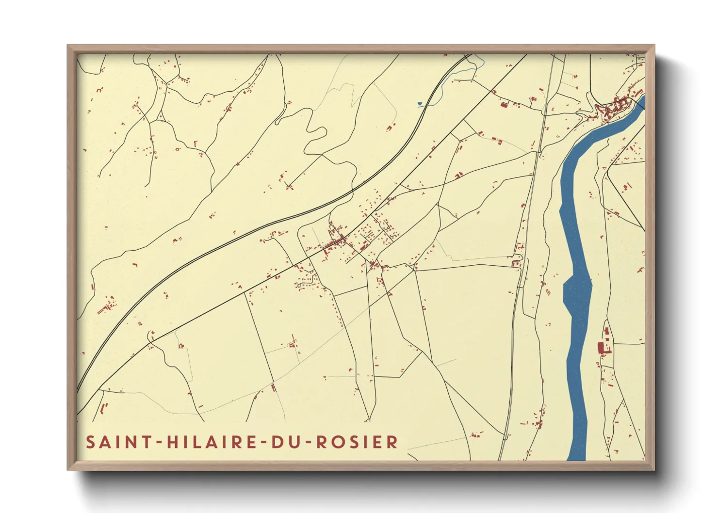 Une affiche de carte sur Saint-Hilaire-du-Rosier