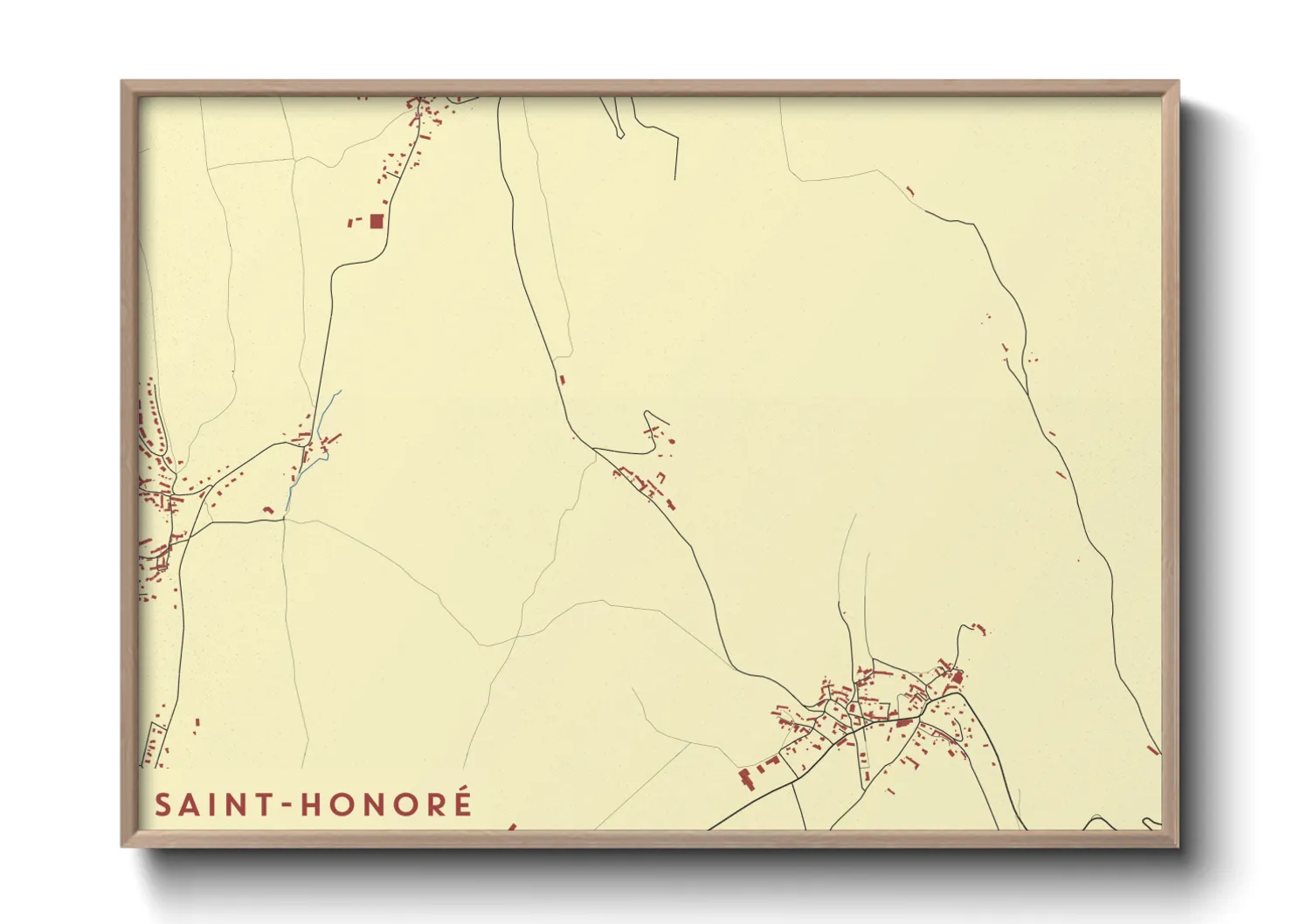 Une affiche de carte sur Saint-Honoré