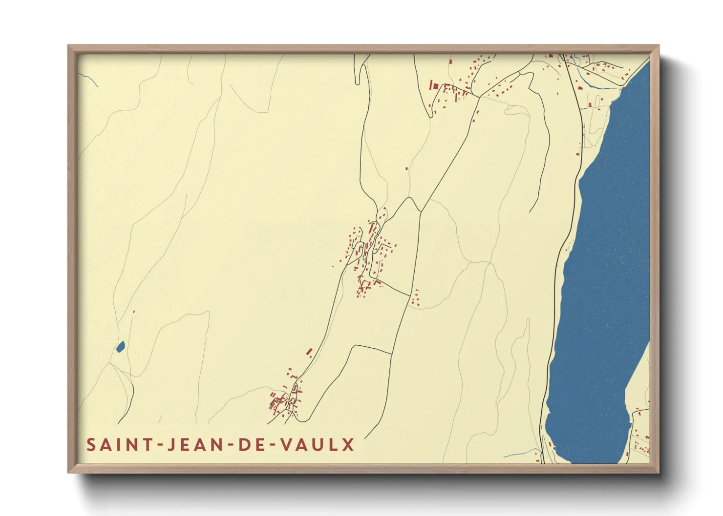 Une affiche de carte sur Saint-Jean-de-Vaulx