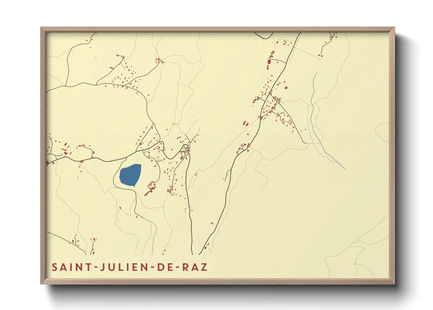 Une affiche de carte sur Saint-Julien-de-Raz
