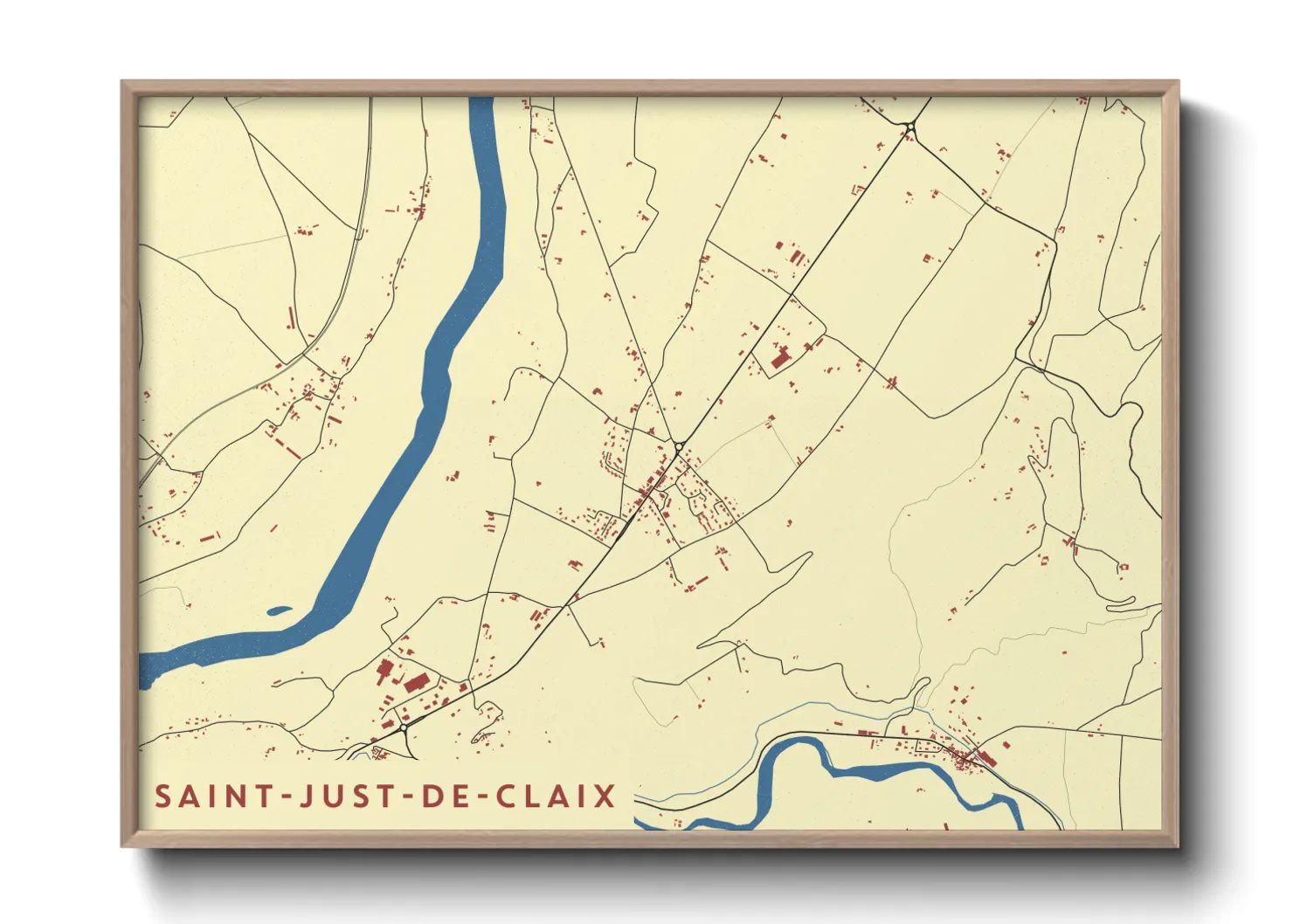 Une affiche de carte sur Saint-Just-de-Claix