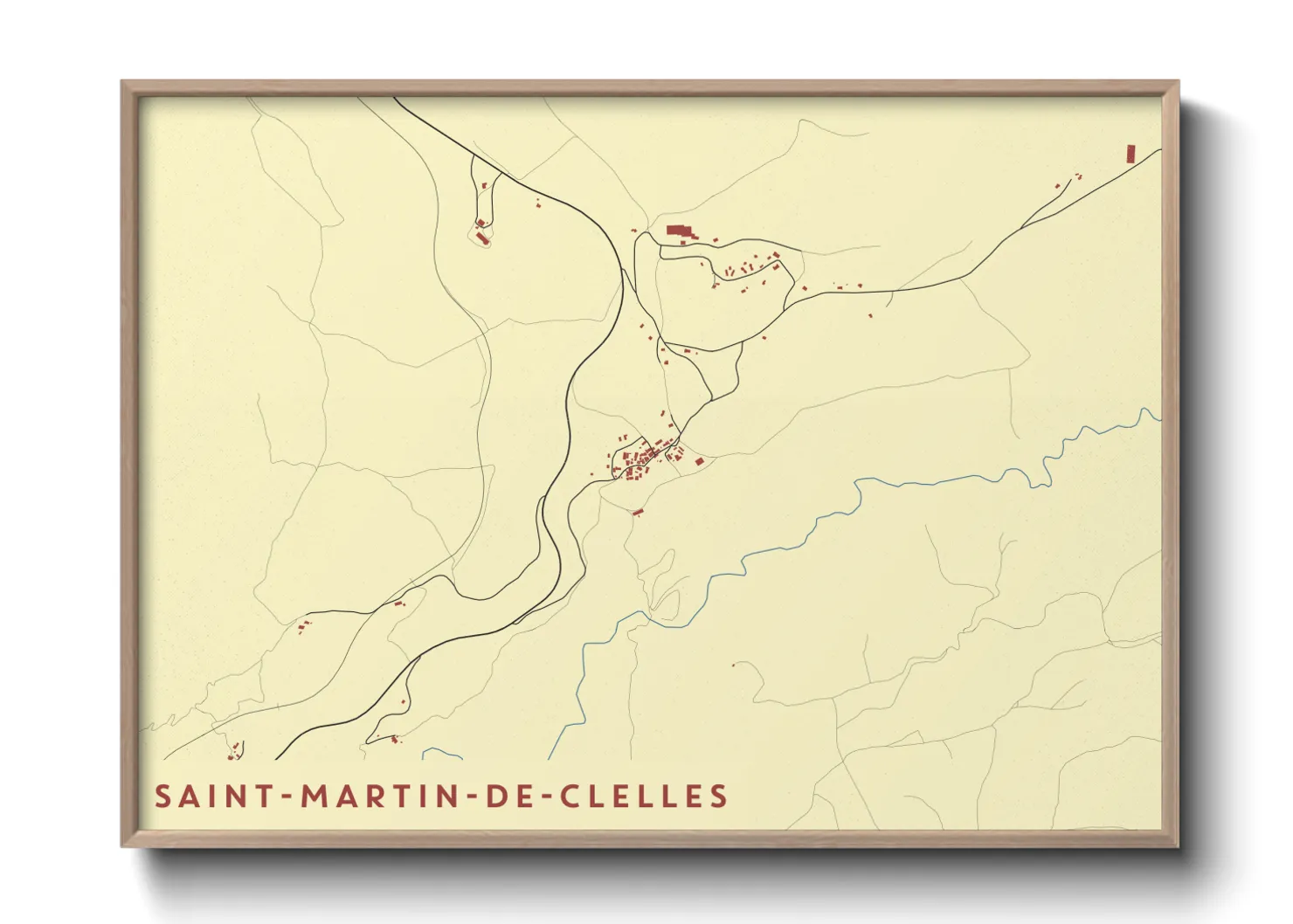 Une affiche de carte sur Saint-Martin-de-Clelles
