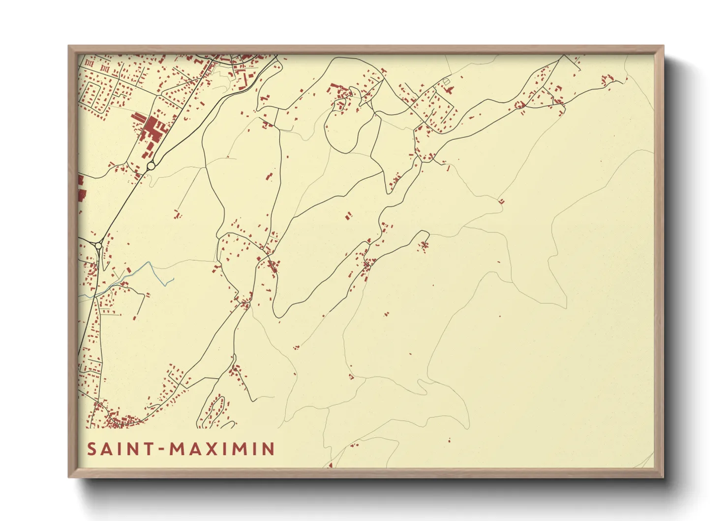 Une affiche de carte sur Saint-Maximin
