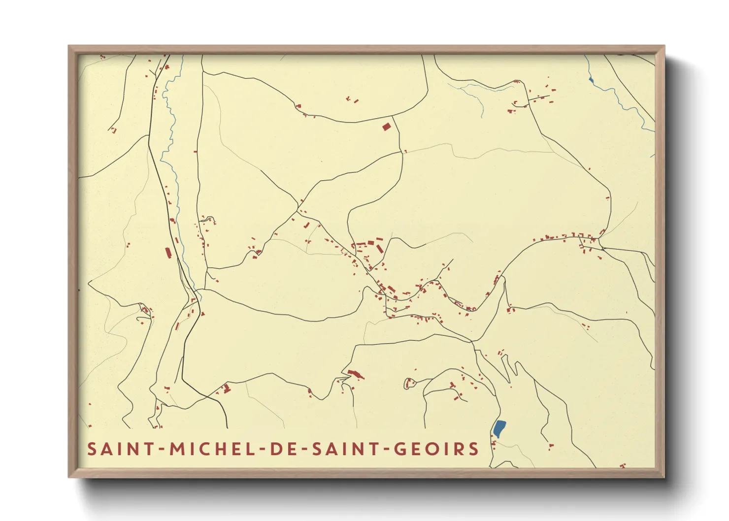 Une affiche de carte sur Saint-Michel-de-Saint-Geoirs
