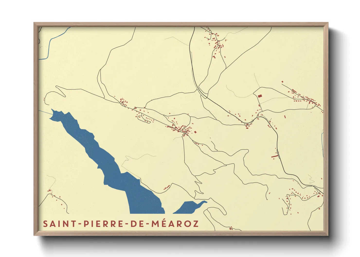 Une affiche de carte sur Saint-Pierre-de-Méaroz