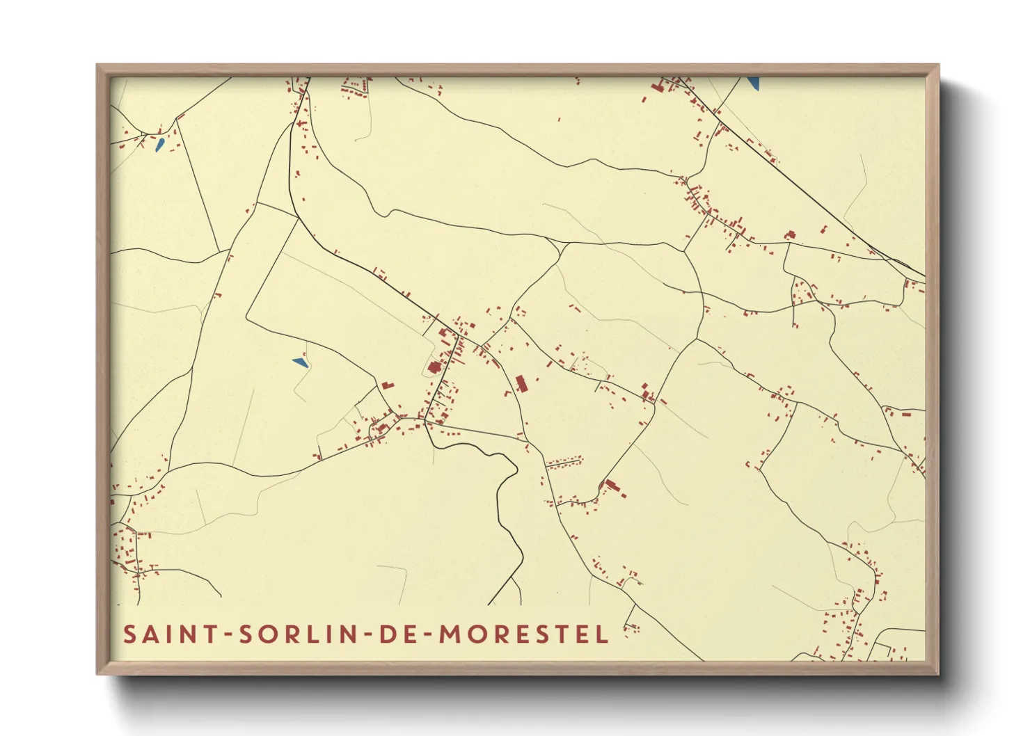Une affiche de carte sur Saint-Sorlin-de-Morestel