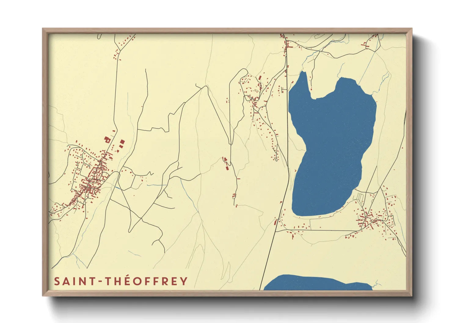 Une affiche de carte sur Saint-Théoffrey