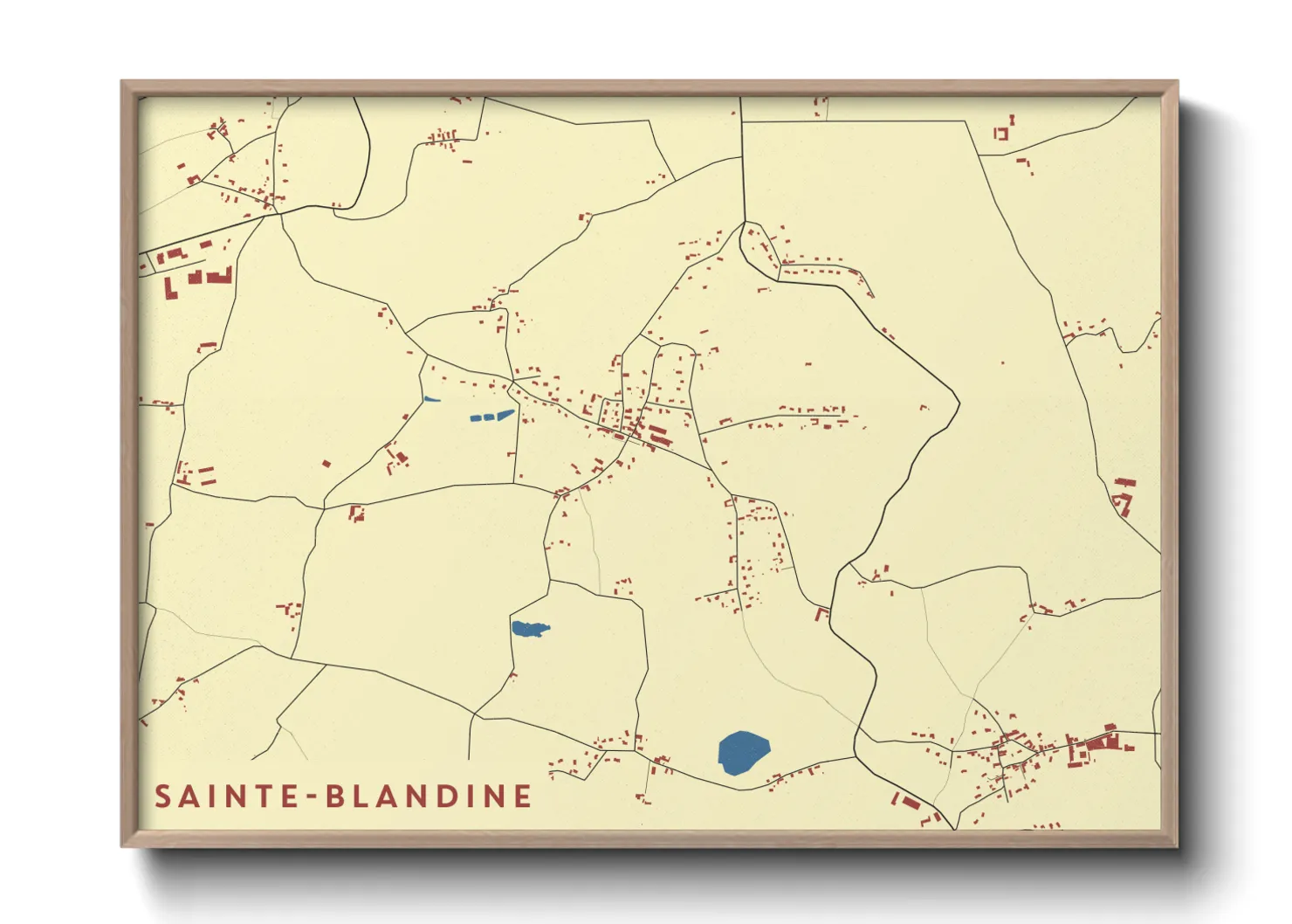 Une affiche de carte sur Sainte-Blandine