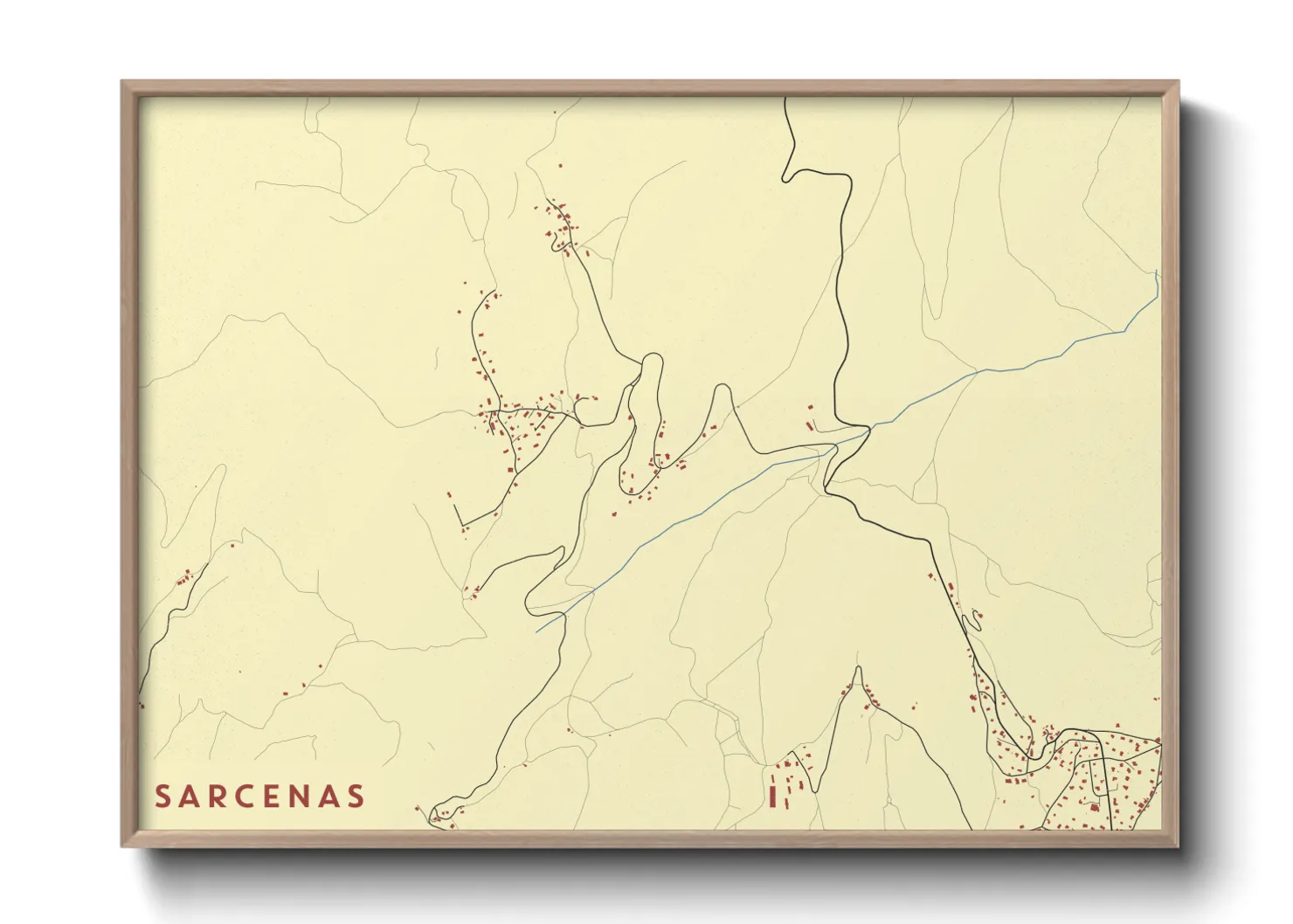 Une affiche de carte sur Sarcenas