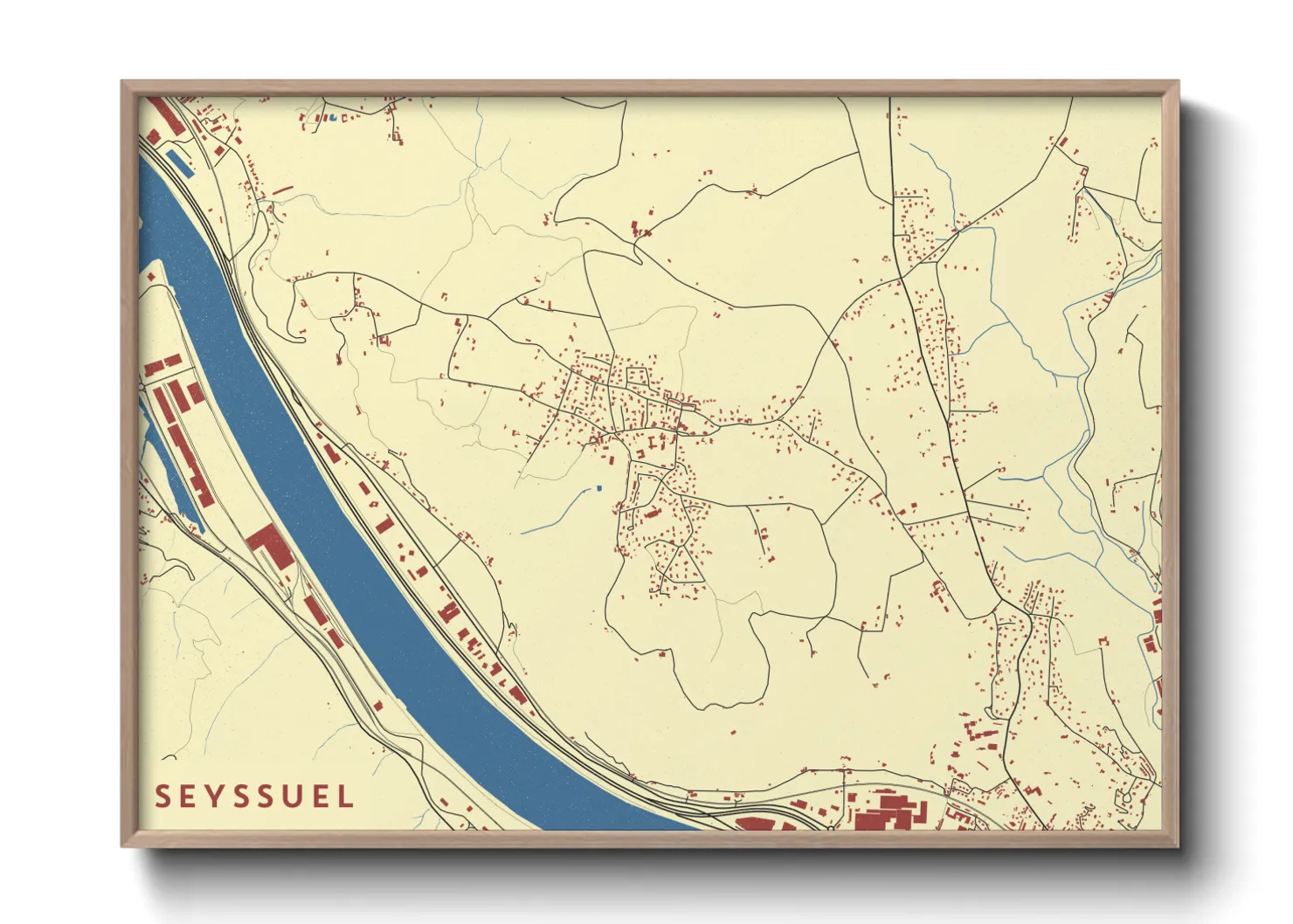 Une affiche de carte sur Seyssuel