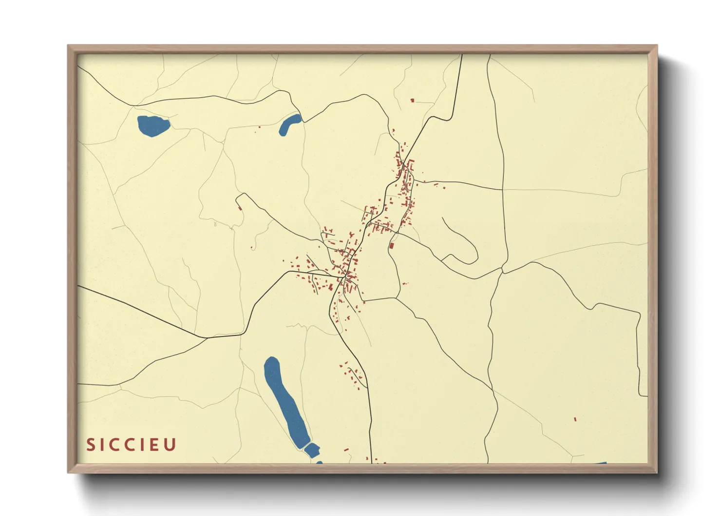 Une affiche de carte sur Siccieu