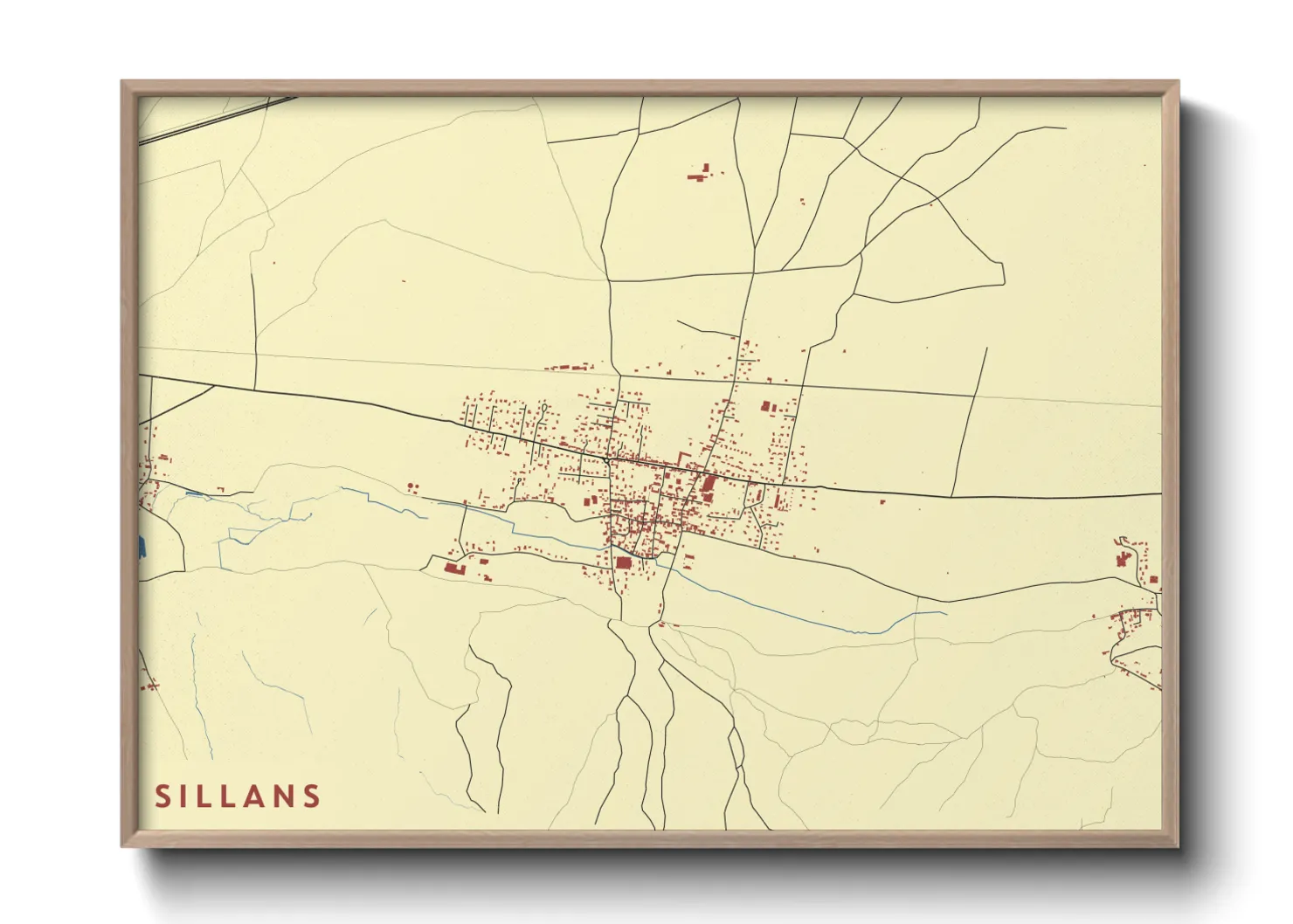 Une affiche de carte sur Sillans